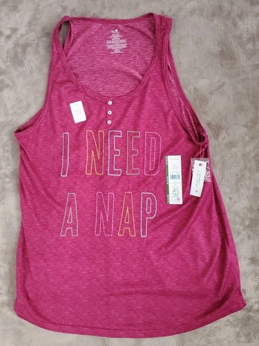 Tanktop Relaxed Damen XL 16-18 weinrot I Need A Nap Print Secret Treasures - Bild 10 von 10