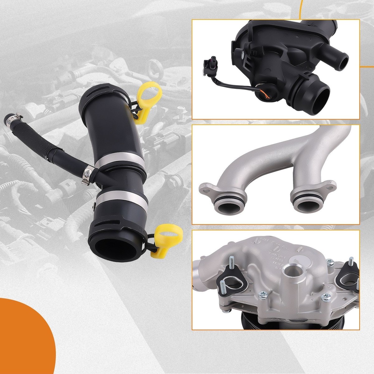 Upgraded Cooling Water Pump Pipe System Kit Fit Land Rover Range