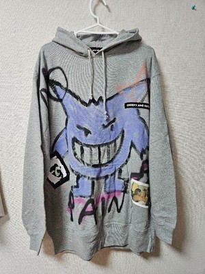 guernika Pokémon Gengar Pullover Hoodie Gray XXL One-of-a-kind