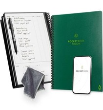 Rocketbook Fusion Reusable Undated Planner Calendar Notebook Black 8.5x11