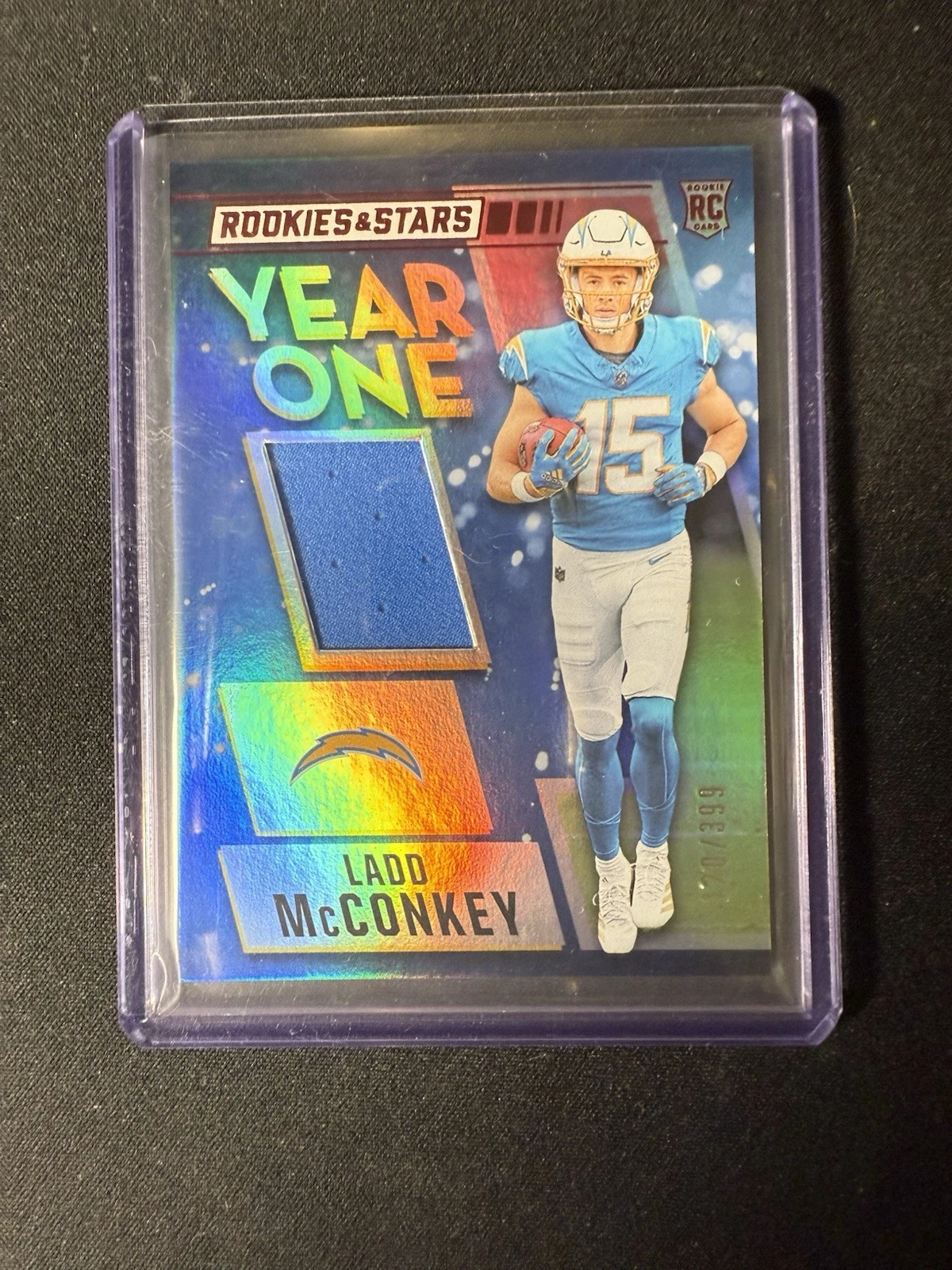 Ladd McConkey Panini Rookies & Stars Year One Relics #YOLMY Base