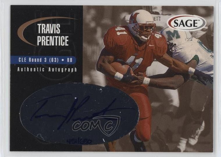 2000 SAGE Bronze 451/650 Travis Prentice #A36 Rookie Auto RC 0l1