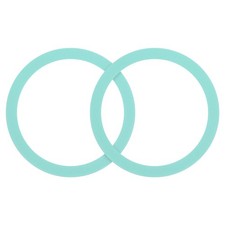 2Pcs Magnetic Sticker Ring, Universal Magnetic Adapter Ring, Cyan