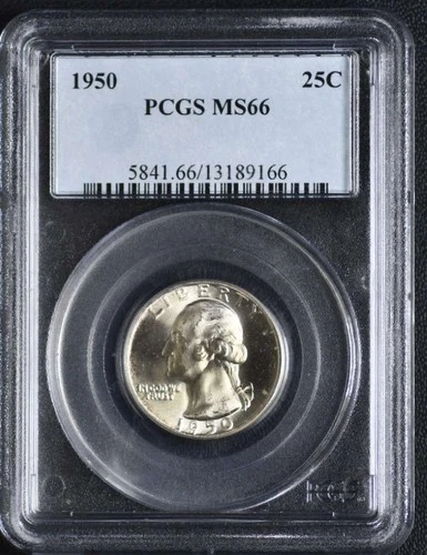 1950 Washington Quarter PCGS MS66