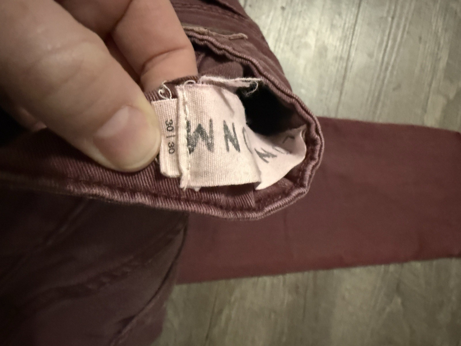 LDN DNM Stretch Skinny Burgundy Denim Jeans 5-Pocket Women Size 30 Regular image 3