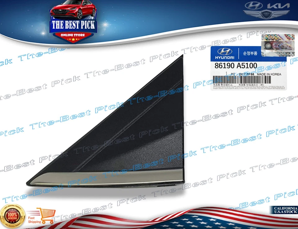 ⭐OEM⭐Moldura guardabarros esquina cromo pasajero para 13-17 Elantra GT 86190A5100 Foto 2 de 4