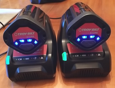 #ad TROY BILT Rechargeable LI ION Battery amp; Battery Charger Powered by Core Works $100.00