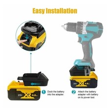 DM18M Battery Adapter for Milwaukee M18 20V Convert to Makita 18V Lithium Tool