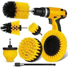 7-Piece Drill Brush Attachment Set, Cleaning Brush Tool Kit, Multi-Purpose Drill