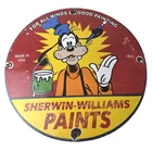 Vintage Sherwin Williams Paint Sign - Porcelain Goofy Hardware Store Gas Sign