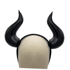Women Headband with 3D Devil Horns 3d Lightweight Devil Horns Headband K Black