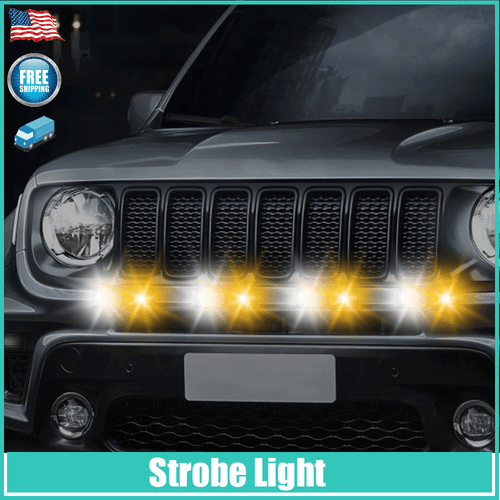 Amber/White LED Strobe Light Bars Car Truck Flashing Warning Hazard Beacon 4-SMD - Picture 17 of 18
