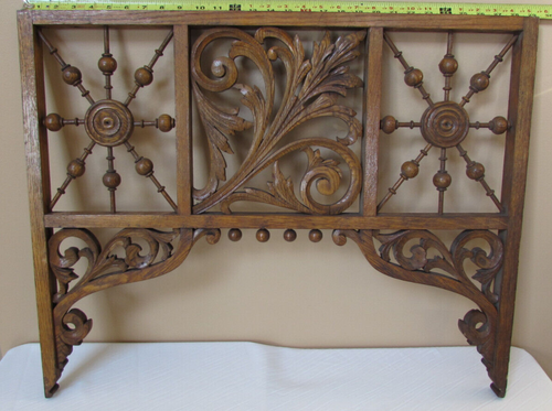Vintage Antique Wooden Victorian Ornate Gingerbread Decorative Fretwork 29"x23" - Picture 2 of 22