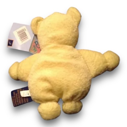 The Petting Zoo Vintage Plush Yellow Teddy Bear Rattle Baby Toy Stuffed Animal - Picture 3 of 4