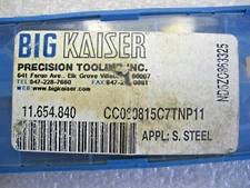 Qty. 10) Big Kaiser 11.654.840 / CC060815C7TNP11 Carbide Turning Inserts