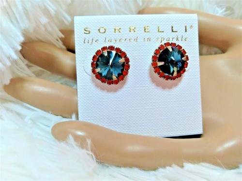 *NEW* & *RETIRED* ~ Sorrelli ~ " BATTLE BLUE " ~ Earrings ~ BLUE & RED