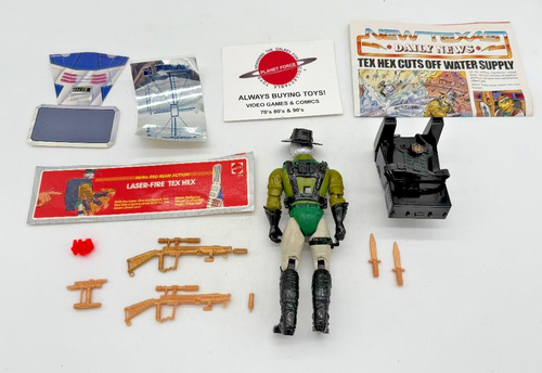 Figura Mattel Laser Fire Tex Hex Complete Bravestarr 1986 vintage - Imagen 2 de 2