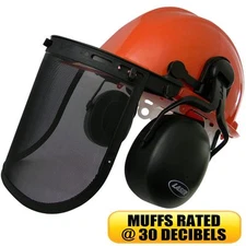 Chainsaw Safety Helmet with Ear Muffs & Face Shield 