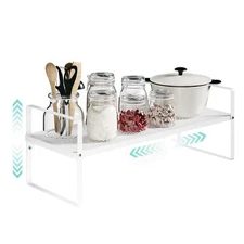 Expandable Cabinet Countertop Shelves Adjustable Metal Spice Rack Organizer Stac
