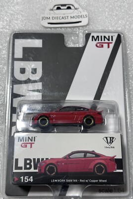 Mini GT #154 LB Works BMW M4 - Red w/Copper Wheels Japan LBWK