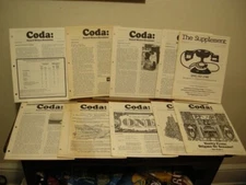 Coda: Poets & Writers Newsletter, 9 Issues and One Supplement 1974-76 Reference
