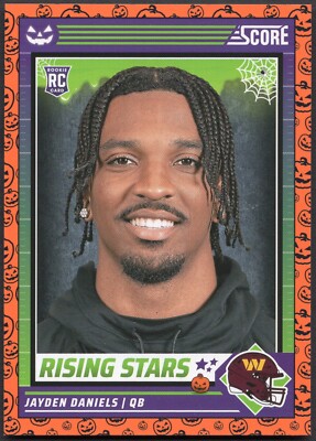 2ORG059 2024 Score A Treat Orange Pumpkins #26 Jayden Daniels RC Commanders