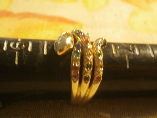 Effy Gemstone Year Of The Snake Wrap Ring With Certificate 14kt Yellow Gold - Picture 8 of 11
