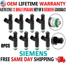 Oem 12 Hole Upgrade Siemens 8 Pcs Fuel Injectors For 99-00 Dodge Jeep 4.7l V8