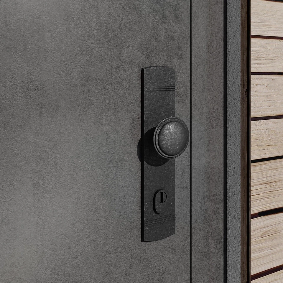 Cerniera di protezione grigia antica cerniera per porta d'ingresso PZ scudo lungo cerniera di sicurezza - Immagine 3 di 4