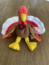 Rare TY Beanie Babies Gobbles the Turkey #4034 4 Errors w/Tag Dates 1996/1997