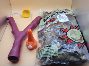 Vintage Super CatapVLT Water Balloon Slingshot w/Faucet Attachment & Balloons