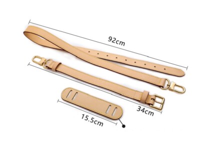 Cinghia Tracolla In Pelle Vachetta Naturale Per Borse Keepall 45/50/55 E Speedy 40 - Fatto A Mano