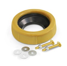 Extra Thick Toilet Gasket Wax Ring w/ Flange Fits 3" 4" Waste Line Include Bolts