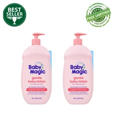 Baby Magic Gentle Baby Lotion, Original Baby Scent, Hypoallergenic, 30 oz, 2Pack