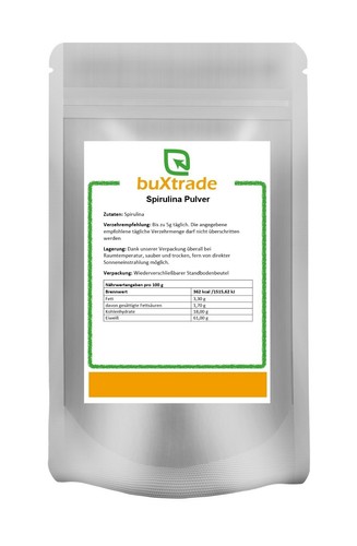 Spiruline En Poudre 100g Buxtrade - 100% Pure, Superaliment Smoothie