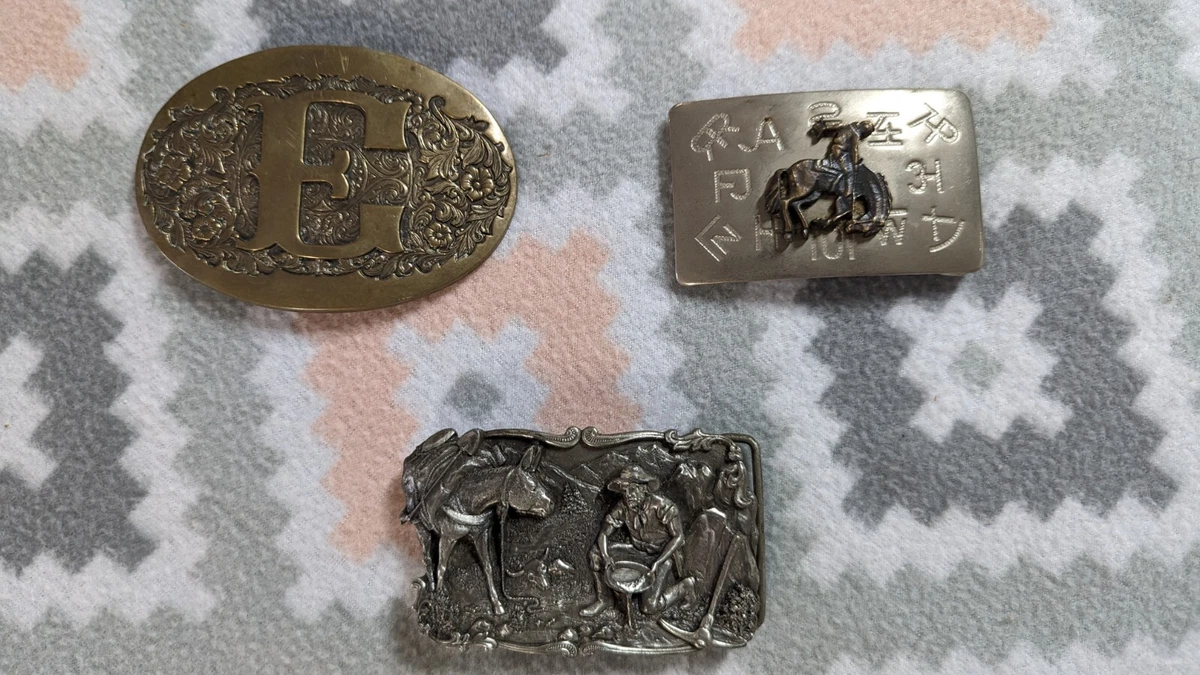 Vintage belt buckles sale