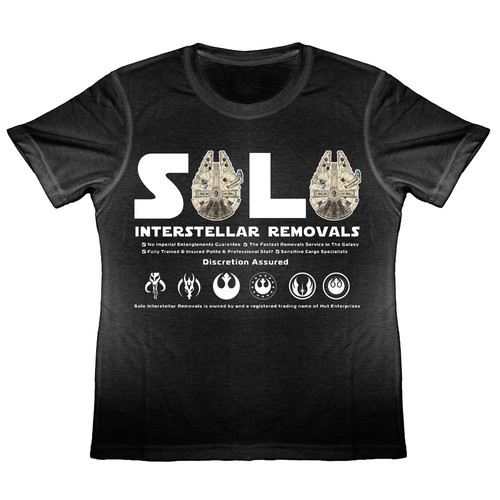 KIDS Han Solo Interstellar Removals T Shirt Kessel Run Star Wars Boys Girls Film - Picture 4 of 6