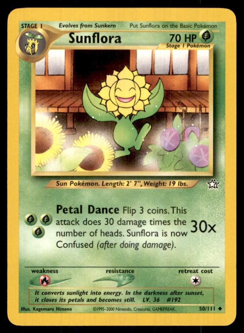 2000 Neo Genesis Unlimited Sunflora Stage 1/Uncommon #50