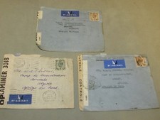 3 x 1941 Poczta jeńca wojennego Mała koperta z domu do Algierii Afryka Północna