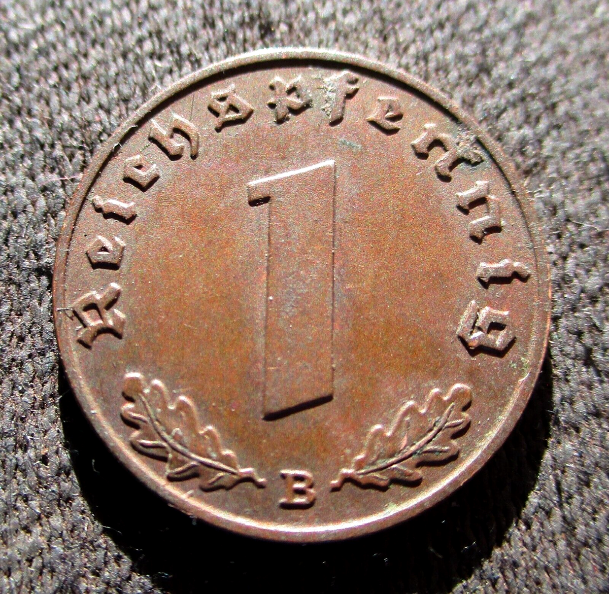 REIchan ページ☆。.:＊・゜ OLD COIN OF THIRD REICH GERMANY 1 REICHSPFENNIG 1939 B VIENNA