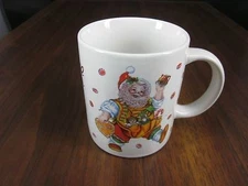 SANTA'S MAGICAL COOKIES COFFEE CUP/MUG CHERYL ANN JOHNSON STONEWARE SAKURA CANDY