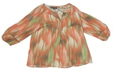 Jones New York 3/4 Sleeve Blouse Top Shirt Women's Size Small S Multi-color
