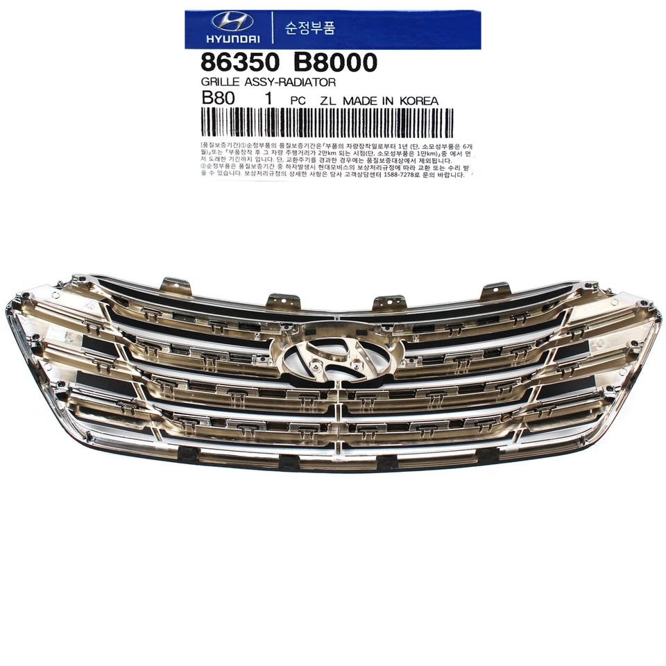 ⭐ПОДЛИННАЯ⭐ решетка радиатора переднего бампера для Hyundai Santa Fe 2013–2016 86350B8000 - Изображение 2 из 3