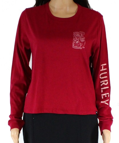 Hurley Women's T-Shirt Maroon Red Size 