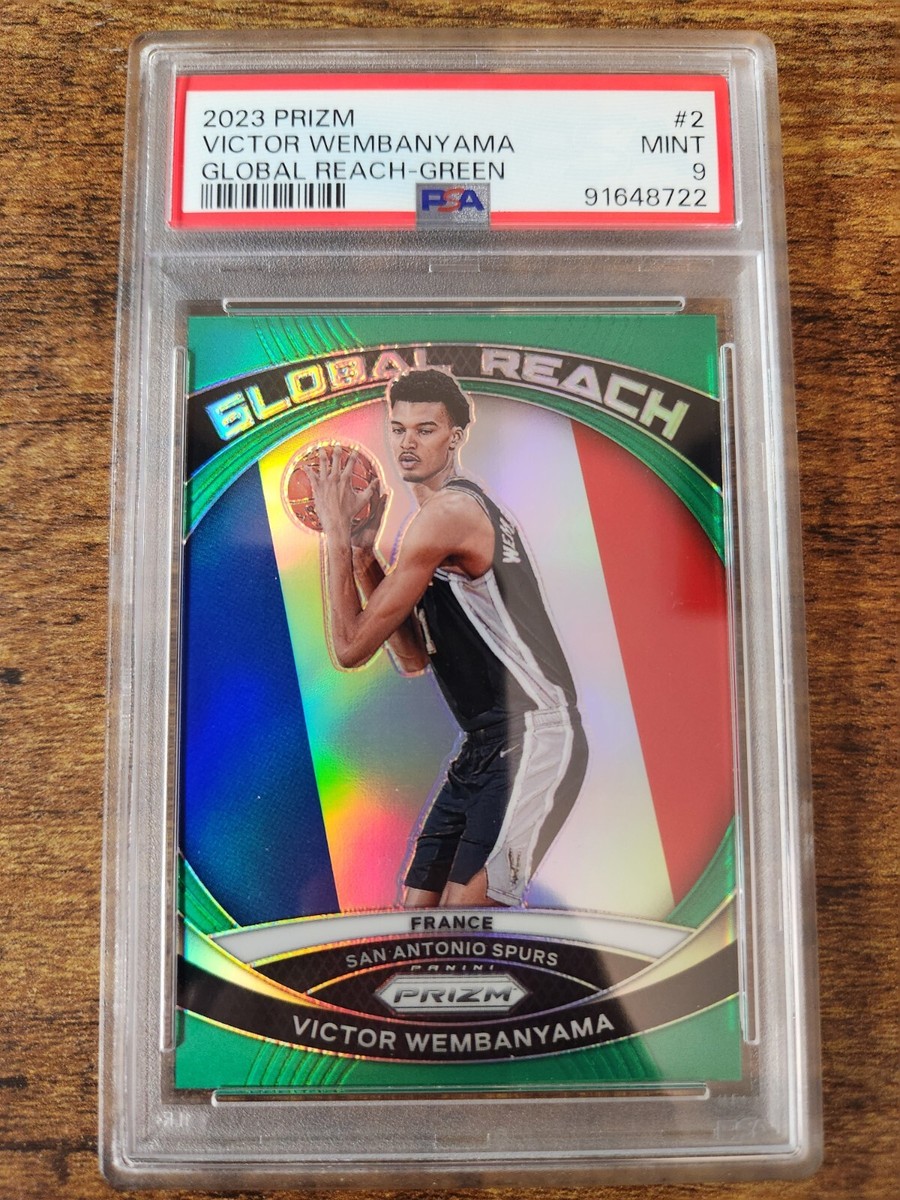 2023-24 Prizm Victor Wembanyama Global Reach Green Prizm Rookie RC