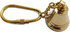 Brass Keychain Bell Design Handmade Key Ring Gift For Home Office Key-Holder