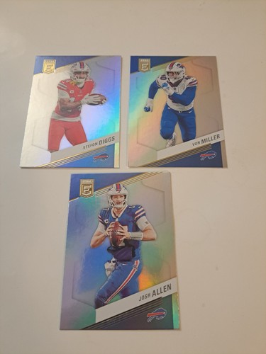 2023 Donruss Elite Football Buffalo Bills 3 Card Lot In Toploaders Allen, Diggs
