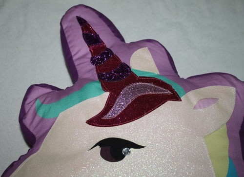 JoJo Siwa Unicorn Head Pillow Large 23" Nickelodeon Superstar Snuggle Throw - Picture 3 of 9