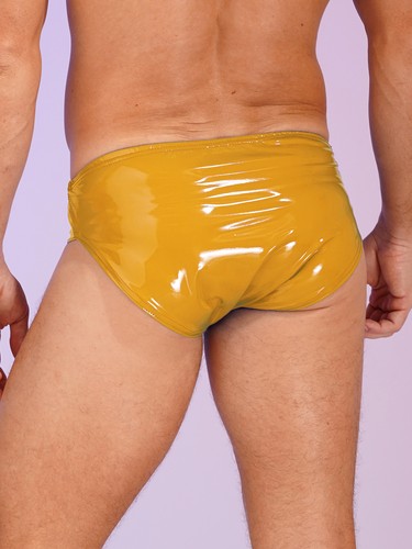 Slip uomo sexy pelle intimo wet look elastico in vita mutande lingerie - Foto 17 di 87