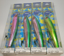 SET S1 4pc MIXED Vintage Duel Surface Slider 140S 140mm 64gram Foam Fishing Lure